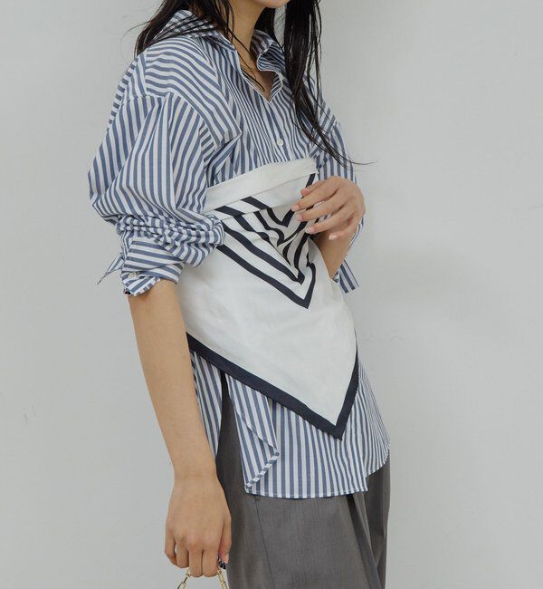  「【MANAKAコラボ】スカーフセットシャツ」|シャツ・ブラウス|