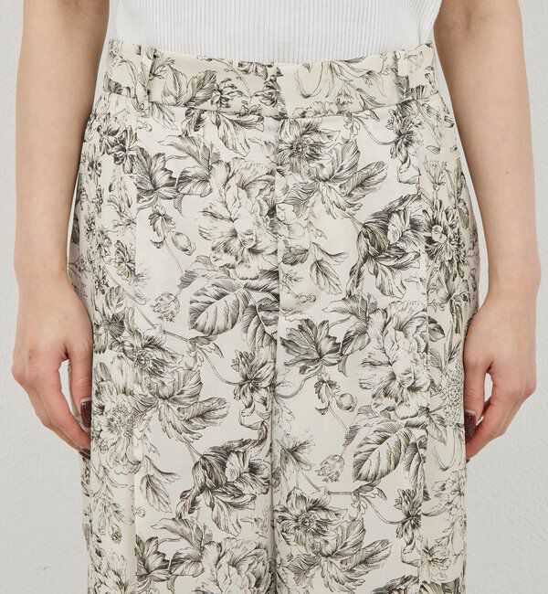  「【セットアップ対応】ボタニカルサテンスラックス」|チノ|