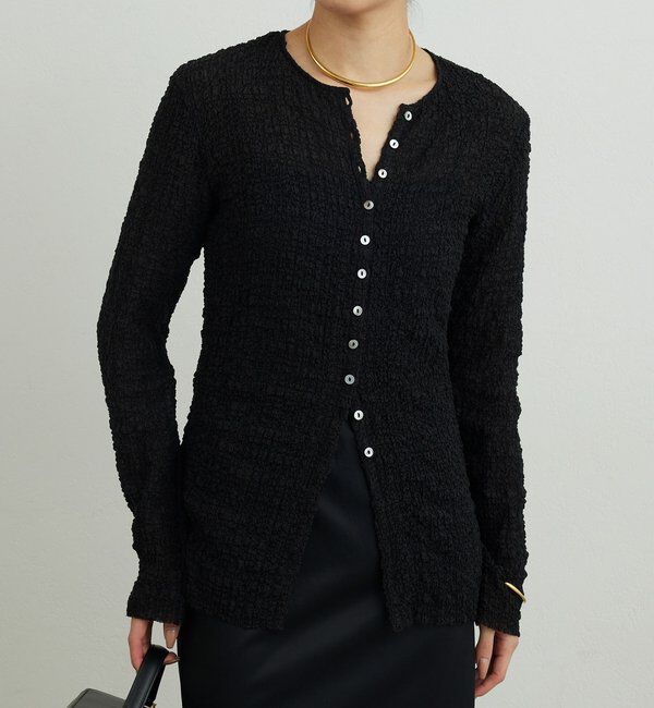  「シュリンククルーカーデ」|Tシャツ・カットソー|ブラック