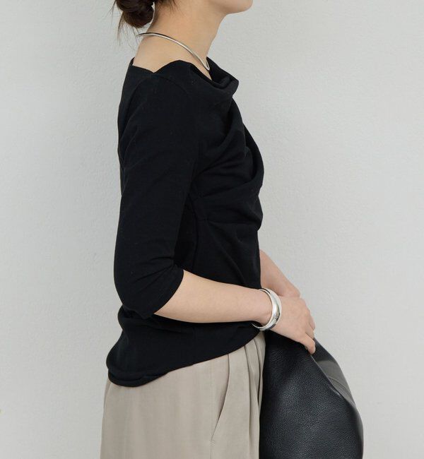  「【2WAY】ハーフスリーブカットソー」|Tシャツ・カットソー|