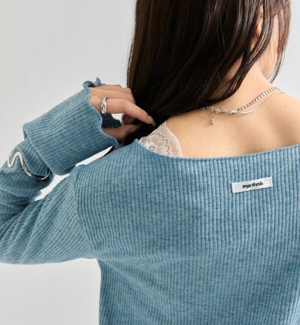  「起毛リブボタンカーディガン」|Tシャツ・カットソー|