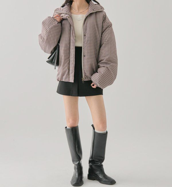  「中綿チェックダウン」|ダウン|