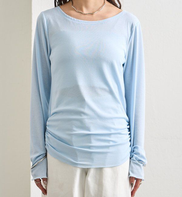  「裾ギャザーシアーロンＴ」|Tシャツ・カットソー|