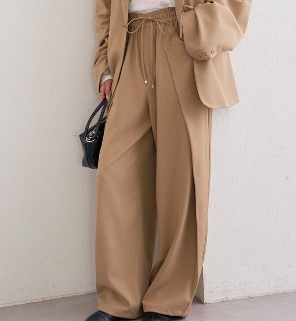  「オーバータックイージースラックス」|チノ|ベージュ