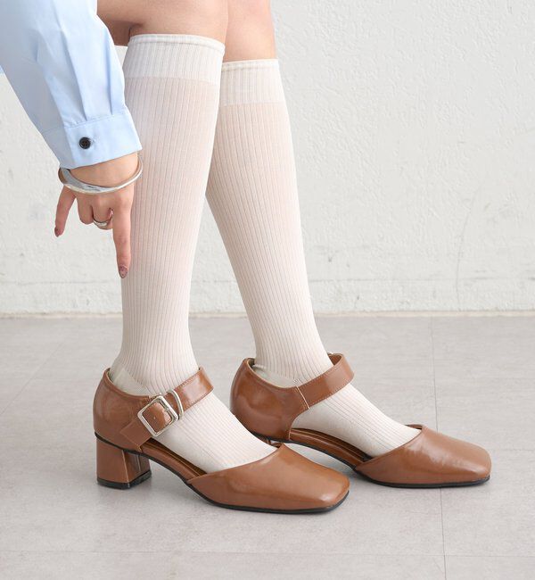  「バックルスクエアパンプス」|パンプス|