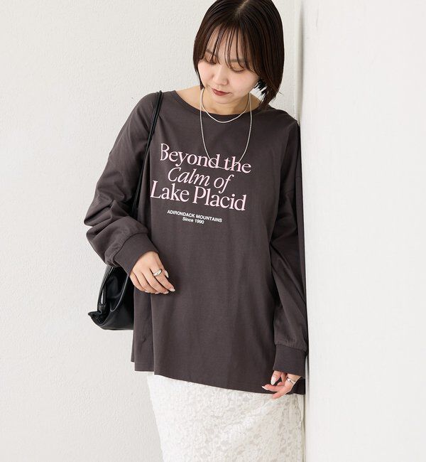  「配色BIGロゴロングTシャツ」|Tシャツ・カットソー|