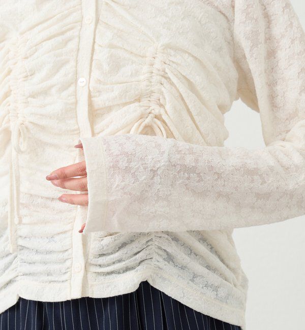  「シャーリングレースカーディガン」|Tシャツ・カットソー|