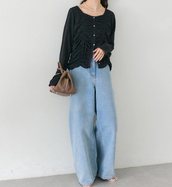  「シャーリングレースカーディガン」|Tシャツ・カットソー|