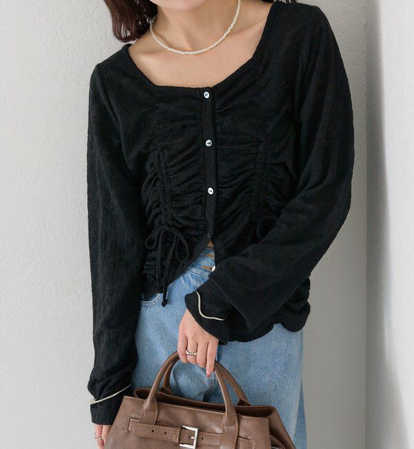  「シャーリングレースカーディガン」|Tシャツ・カットソー|