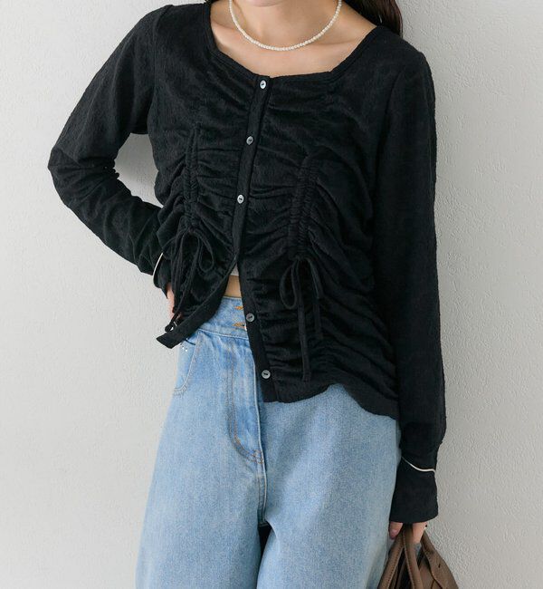  「シャーリングレースカーディガン」|Tシャツ・カットソー|