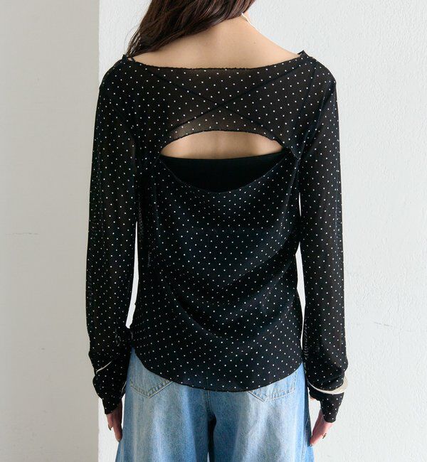  「バックシャンドットチュールロンT」|Tシャツ・カットソー|