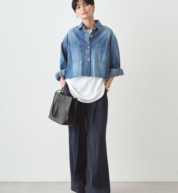  「【JAPAN MADE】デニムショートシャツ」|シャツ・ブラウス|