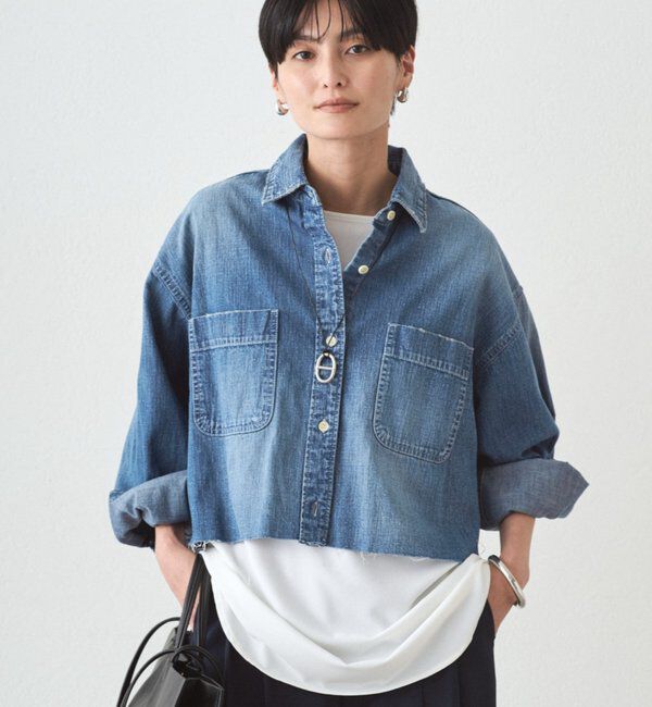  「【JAPAN MADE】デニムショートシャツ」|シャツ・ブラウス|