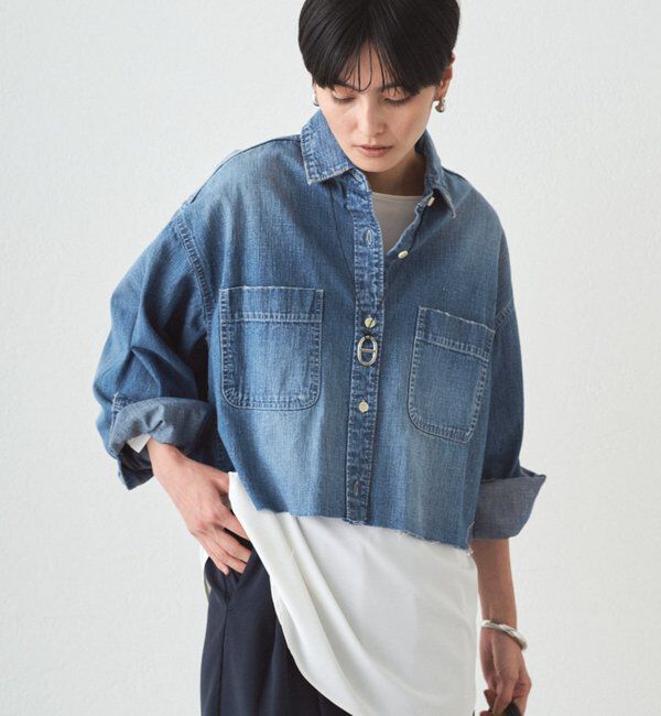  「【JAPAN MADE】デニムショートシャツ」|シャツ・ブラウス|