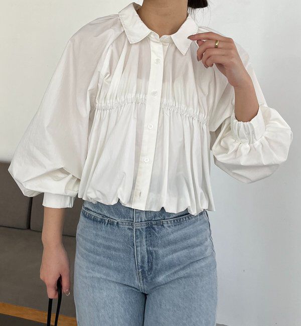  「バルーンクロップシャツ」|シャツ・ブラウス|
