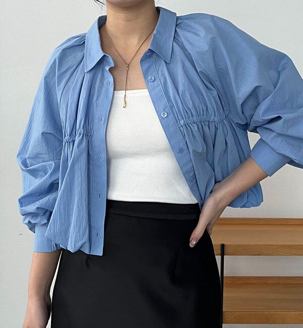  「バルーンクロップシャツ」|シャツ・ブラウス|
