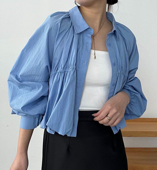  「バルーンクロップシャツ」|シャツ・ブラウス|