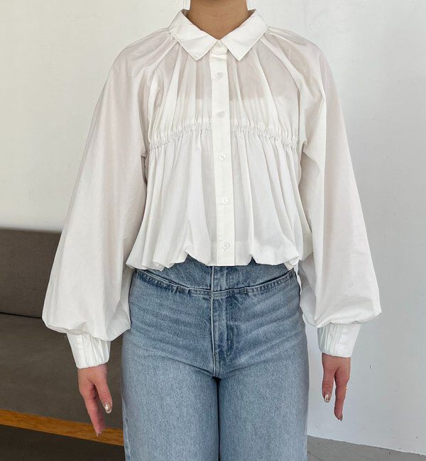  「バルーンクロップシャツ」|シャツ・ブラウス|