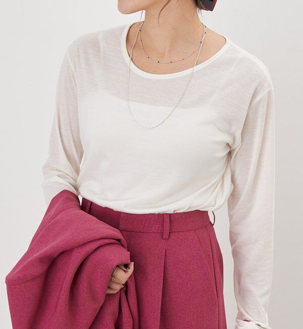  「シアーロングスリーブTEE」|Tシャツ・カットソー|