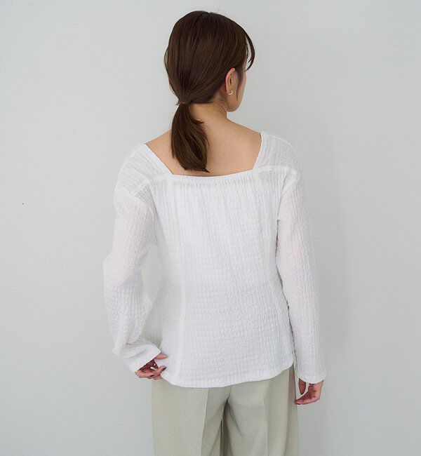  「スクエアネックペプラムカットソー」|Tシャツ・カットソー|