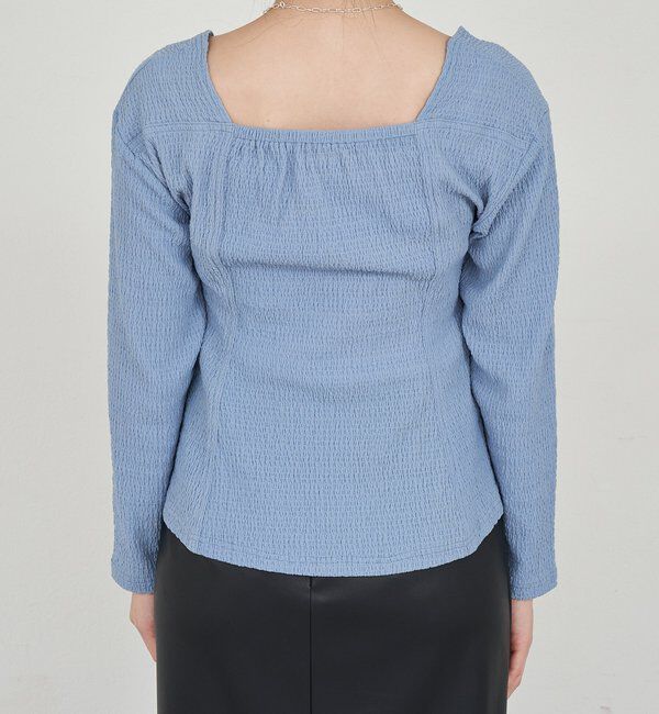  「スクエアネックペプラムカットソー」|Tシャツ・カットソー|