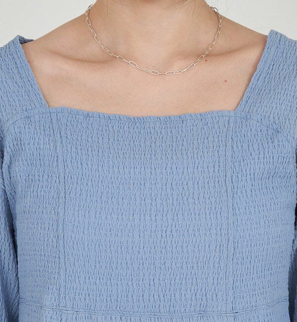  「スクエアネックペプラムカットソー」|Tシャツ・カットソー|