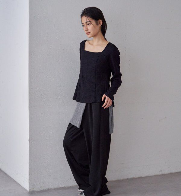  「スクエアネックペプラムカットソー」|Tシャツ・カットソー|