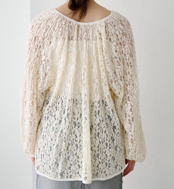  「サイドスリットレースブラウス」|シャツ・ブラウス|