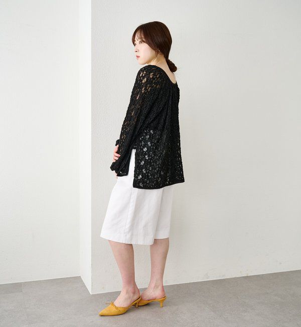  「サイドスリットレースブラウス」|シャツ・ブラウス|