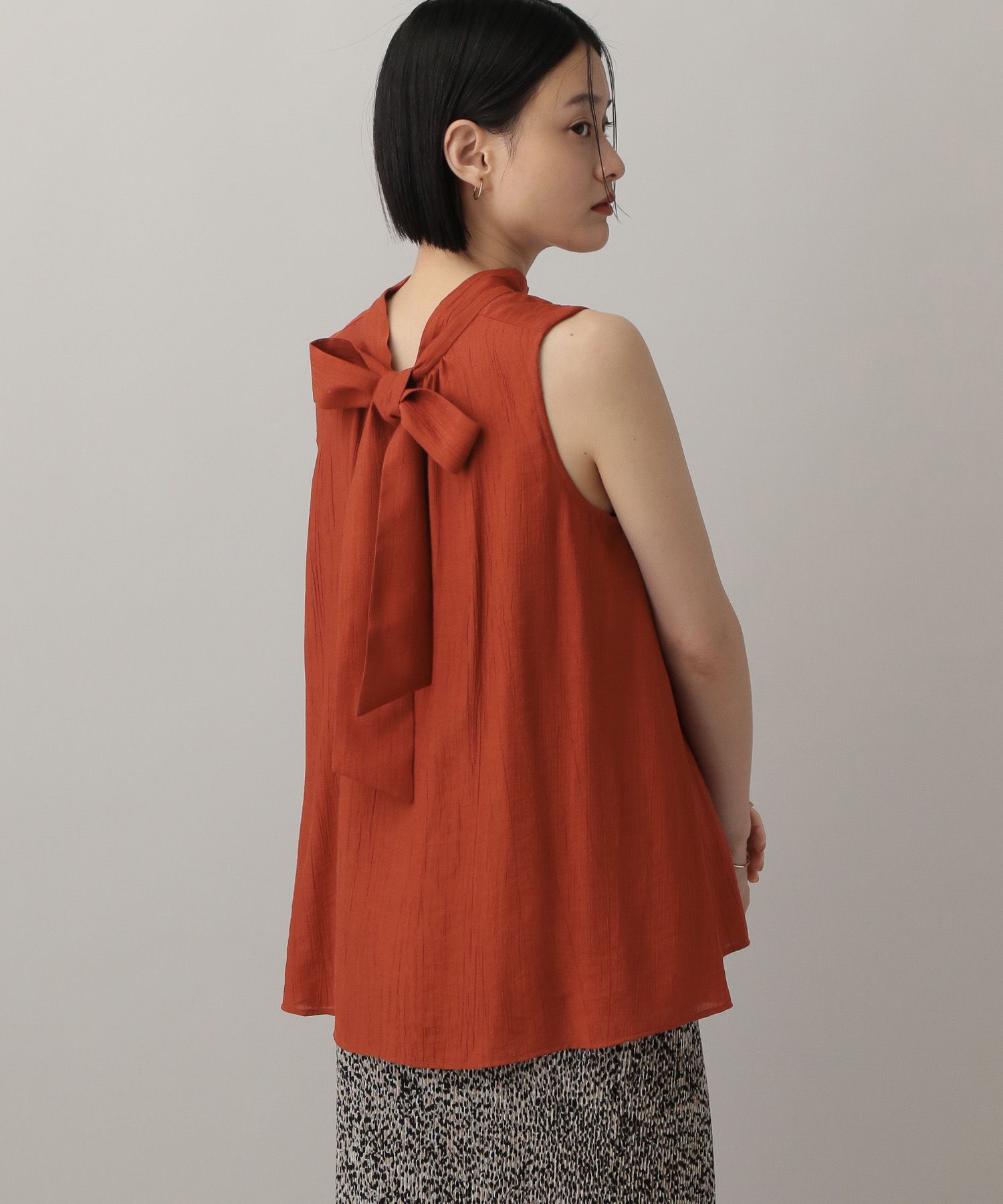 A part by 「ボウタイブラウスノースリーブ」|シャツ・ブラウス|