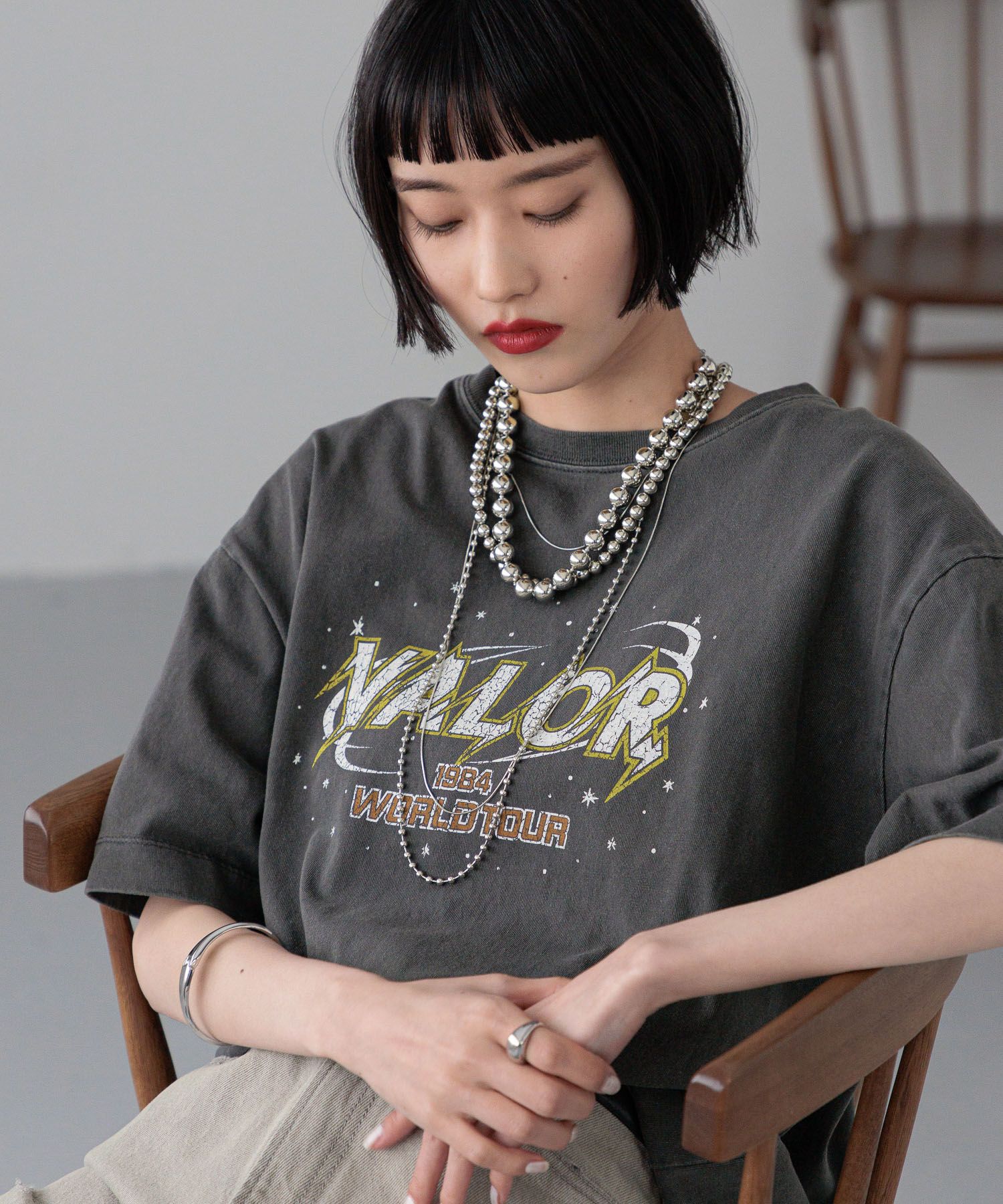 LOWRYS FARM「ＵＳＥＤバンＴＳＳ」|Tシャツ・カットソー|