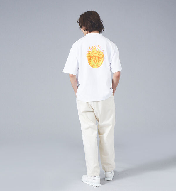 ABAHOUSE「【BADBOY / バッドボーイ】BADBOYCLUB ファイヤーパターン ロゴ」|Tシャツ・カットソー|