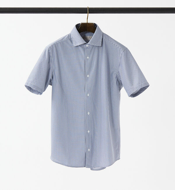 ABAHOUSE「【Comfeel】吸汗速乾 半袖 シャツ」|シャツ・ブラウス|ブルー系その他1