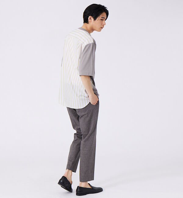 ABAHOUSE「切替ストライプ コンビネーション Tシャツ」|Tシャツ・カットソー|