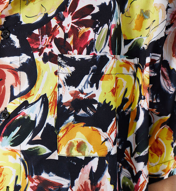 ABAHOUSE「総柄プリント ビッグシルエット とろみシャツ」|シャツ・ブラウス|