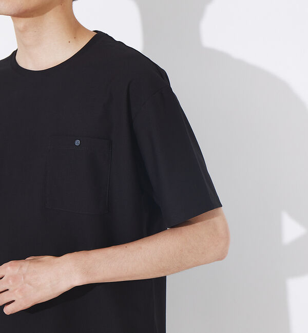 ABAHOUSE「カルゼ ワンボタン ポケット カラー Tシャツ」|Tシャツ・カットソー|
