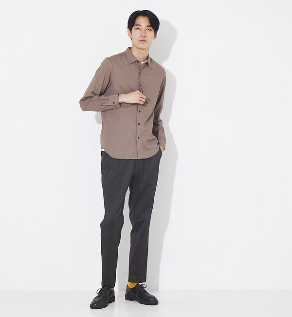 ABAHOUSE「【トロミリネン】スタンダード 長袖シャツ」|シャツ・ブラウス|