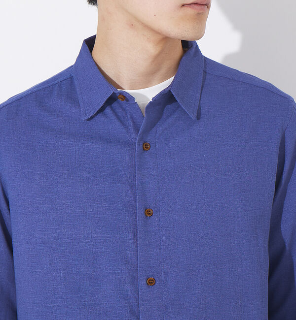 ABAHOUSE「【トロミリネン】スタンダード 長袖シャツ」|シャツ・ブラウス|