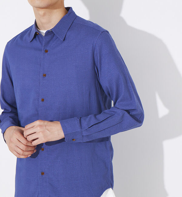 ABAHOUSE「【トロミリネン】スタンダード 長袖シャツ」|シャツ・ブラウス|