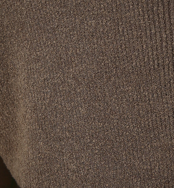 ABAHOUSE「畦ブークレ ハーフジップ プルオーバー ニット」|ニット・セーター|