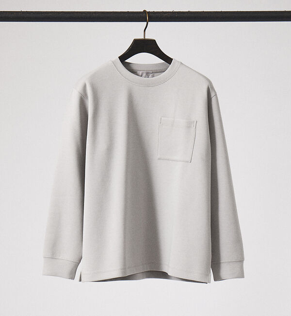 ABAHOUSE「シルキー ダンボール プルオーバー」|スウェット・ジャージ|グレージュ