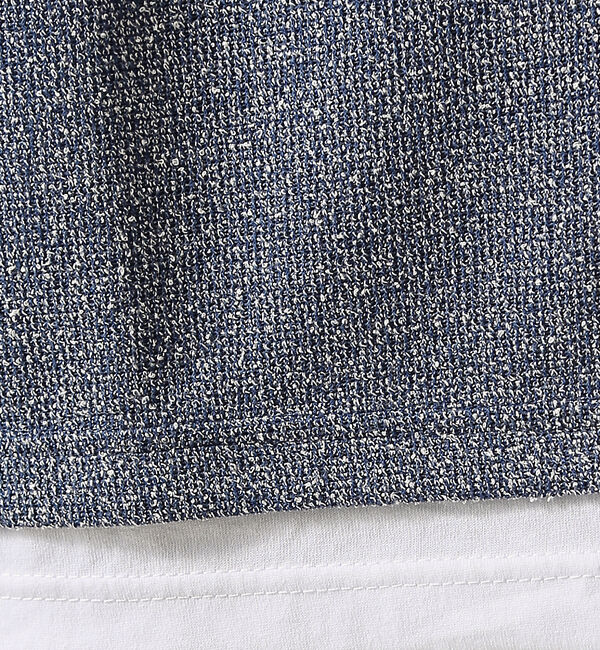 ABAHOUSE「メランジパイルフェイクレイヤード/ロングTシャツ」|Tシャツ・カットソー|