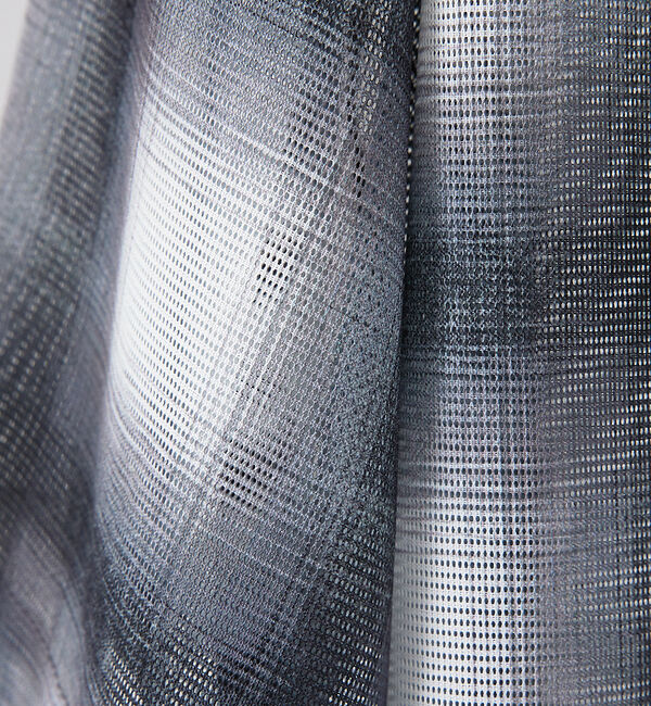 ABAHOUSE「【WEB限定】マイクロメッシュ オンブレチェック半袖シャツ/ユニセックス」|シャツ・ブラウス|