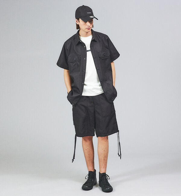 ABAHOUSE「【TAION / タイオン】MILITARY HALF SLEEVE SHIRT」|シャツ・ブラウス|