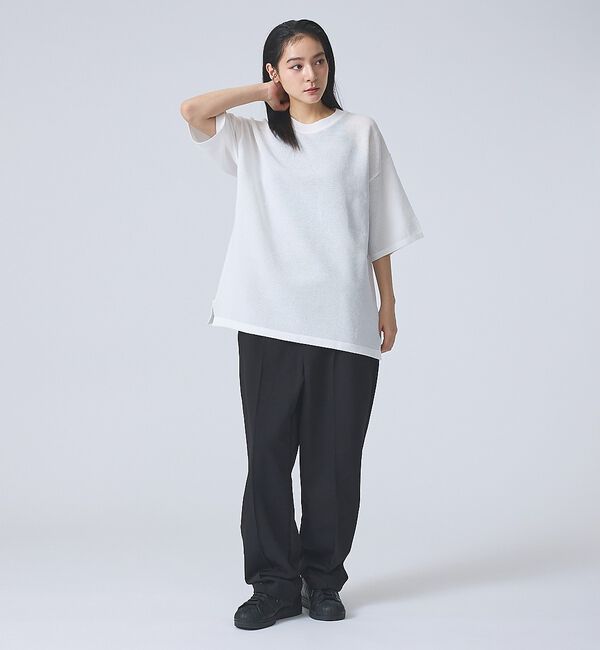 ABAHOUSE「【FORTUNA /フォルトゥナ】ECOTEC KnitメッシュT/エコテックニ」|ニット・セーター|