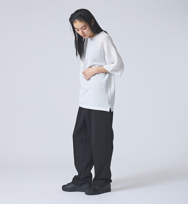 ABAHOUSE「【FORTUNA /フォルトゥナ】ECOTEC KnitメッシュT/エコテックニ」|ニット・セーター|