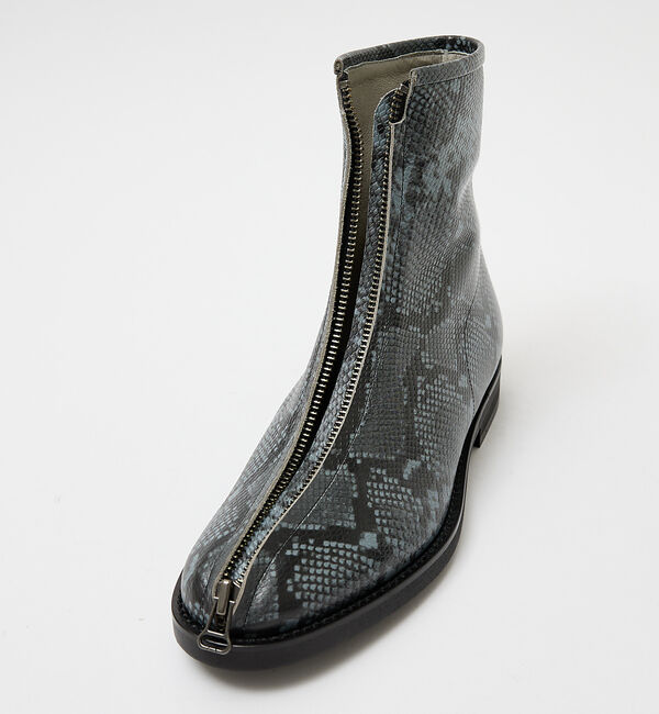 alfredoBANNISTER「【MADE IN JAPAN】センタージップ スネーク レザー ブーツ」|ショートブーツ|