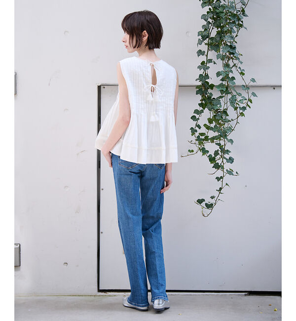 Rouge vif「【MICA&DEAL/マイカアンドディール】ノースリーブピンタックブラウス　タッ」|シャツ・ブラウス|