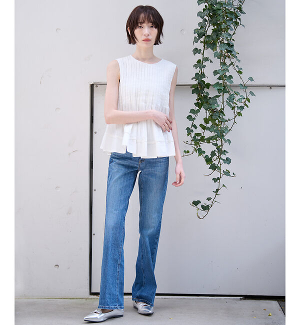 Rouge vif「【MICA&DEAL/マイカアンドディール】ノースリーブピンタックブラウス　タッ」|シャツ・ブラウス|