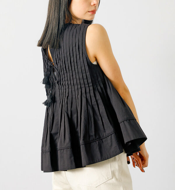 Rouge vif「【MICA&DEAL/マイカアンドディール】ノースリーブピンタックブラウス　タッ」|シャツ・ブラウス|